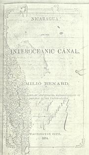 Cover of: Nicaragua and the interoceanic canal