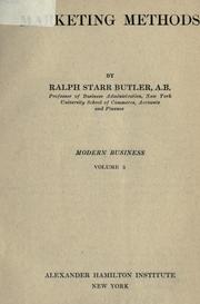 Marketing methods by Ralph Starr Butler