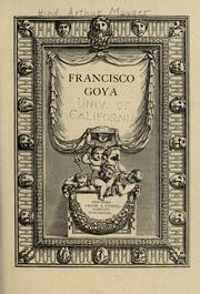 Cover of: Francisco Goya.