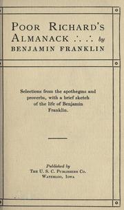 Poor Richard's Almanack. (1914 Edition) | Open Library