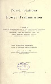 Cover of: Power stations and power transmission by American School of Correspondence, Chicago.