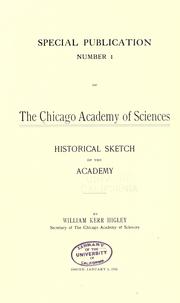 Historical sketch of the Academy by William Kerr Higley