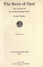 Cover of: The story of Opal by Opal Stanley Whiteley
