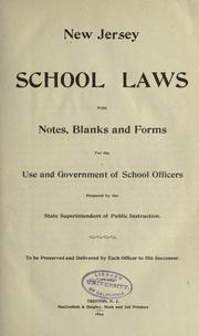 Cover of: New Jersey school laws ... by New Jersey.