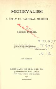 Cover of: Medievalism by George Tyrrell