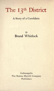 Cover of: The 13th district by Brand Whitlock