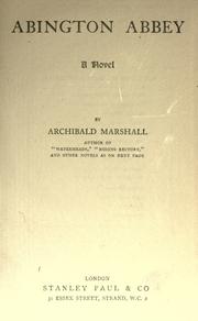 Cover of: Abington abbey by Archibald Marshall