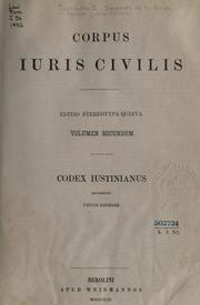 Cover of: Corpus iuris civilis ...
