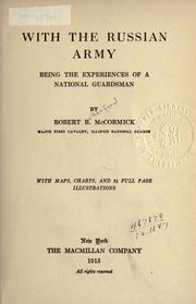 Cover of: With the Russian army by McCormick, Robert Rutherford