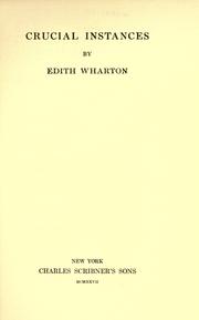 Cover of: Crucial instances by Edith Wharton
