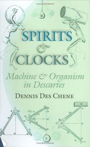 Cover of: Spirits and Clocks: Machine and Organism in Descartes