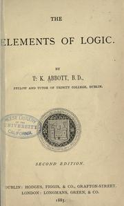 Cover of: elements of logic.