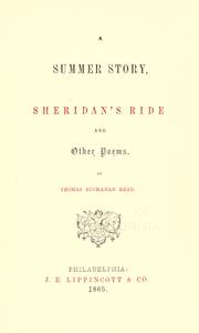 Cover of: A summer story Sheridan's ride: and other poems