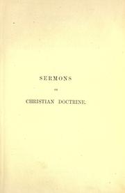 Cover of: Sermons on Christian doctrine.