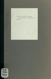 Cover of: Statement of Walker D. Hines, before Railroad securities commission at New York, December 22, 1910