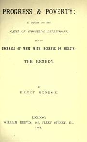 Cover of: Progress and poverty by Henry George