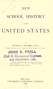 Cover of: New school history of the United States of America