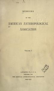 Cover of: Memoirs. by American Anthropological Association.