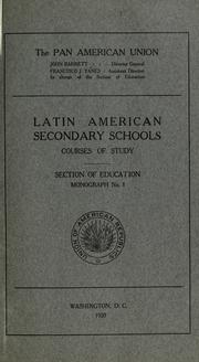 Cover of: Latin American secondary schools by Arturo Torres, Arturo Torres