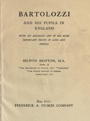 Cover of: Bartolozzi and his pupils in England, with an abridged list of his more important prints in line and stipple.