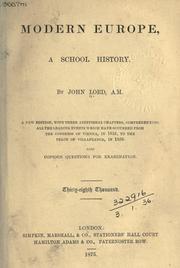 Cover of: Modern Europe, a school history.