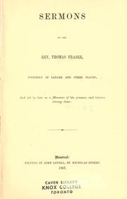 Cover of: Sermons by Thomas Fraser