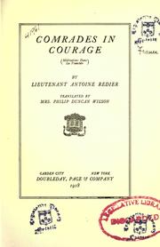 Cover of: Comrades in courage by Antoine Redier