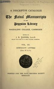 Cover of: A descriptive catalogue of the naval manuscripts in the Pepysian Library at Magdalene College, Cambridge. by Pepys Library.