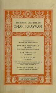 Cover of: The Sufistic quatrains of Omar Khayyam in definitive form by Omar Khayyam
