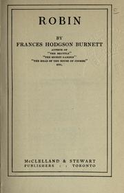 Cover of: Robin by Frances Hodgson Burnett