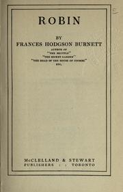 Cover of: Robin by Frances Hodgson Burnett, Frances Hodgson Burnett