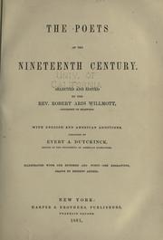 Cover of: The poets of the nineteenth century. by Robert Aris Willmott, Robert Aris Willmott