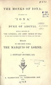 Cover of: The monks of Iona by John Stewart Mac Corry