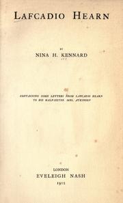 Cover of: Lafcadio Hearn by Nina H. Kennard