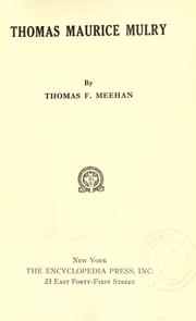 Cover of: Thomas Maurice Mulry