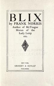 Cover of: Blix by Frank Norris