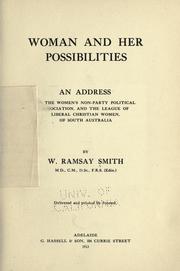 Cover of: Woman and her possibilities by W. Ramsay Smith