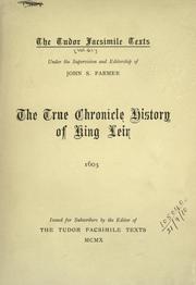 Cover of: The true chronicle history of King Leir, 1605 by 