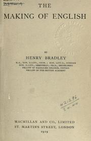 Cover of: The making of English. by Henry Bradley