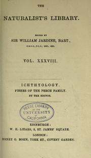 Cover of: Ichthyology by Sir William Jardine