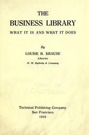 Cover of: The business library by Louise Beerstecher Krause