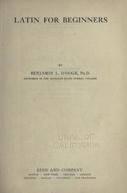 Cover of: Latin for beginners