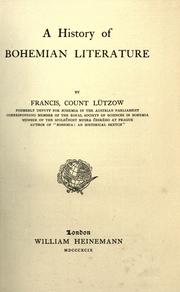 Cover of: A history of Bohemian literature by Francis Lützow