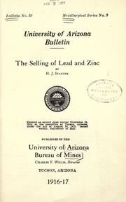 Cover of: The selling of lead and zinc