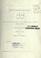 Cover of: Analysis of transistor class A oscillator