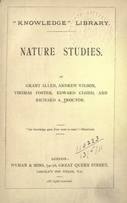 Cover of: Nature studies.