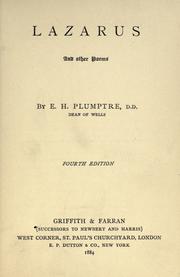 Cover of: Lazarus and other poems by E. H. Plumptre
