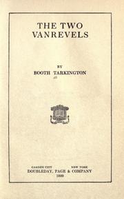 Cover of: The two Vanrevels by Booth Tarkington