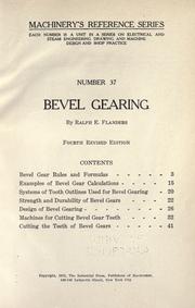 Cover of: Bevel gearing by Ralph E. Flanders