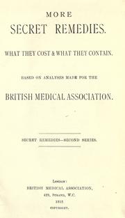 More secret remedies by British Medical Association